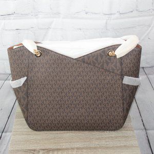 BNWT Authentic MICHAEL KORS Jet Set Large Logo Shoulder Bag